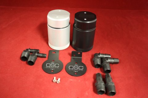 J&L Oil Separator 3.0 Base Kit - Clear Anodized (Incl 2 Brackets & 6 Fittings) thumbnail 3