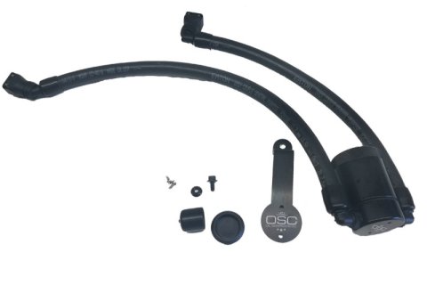 J&L 2018-2023 Ford Mustang GT Driver Side Oil Separator 3.0 - Black Anodized thumbnail 3