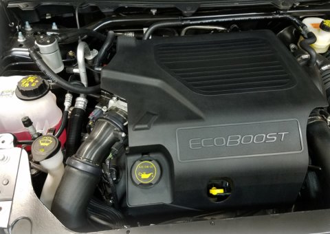 J&L 10-19 Ford Flex EcoBoost V6 Passenger Side Oil Separator 3.0 - Clear Anodized thumbnail 3