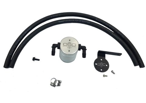 J&L 95-04 Toyota Tacoma/4Runner 3.4L Driver Side Oil Separator 3.0 - Clear Anodized thumbnail 2