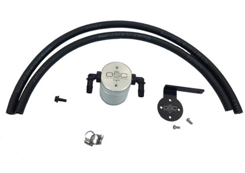 J&L 95-04 Toyota Tacoma/4Runner 3.4L Driver Side Oil Separator 3.0 - Clear Anodized thumbnail 3