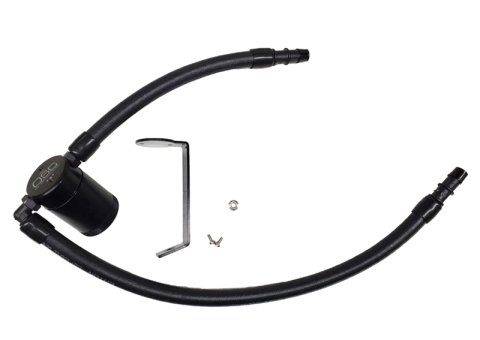 J&L 11-23 3.6L V6 Dodge Charger/Challenger/Chrysler 300C Oil Separator 3.0 - Black Anodized thumbnail 1