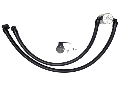 J&L 17-22 Ford F-250 6.2L/7.3L Passenger Side Oil Separator 3.0 - Clear Anodized thumbnail 1