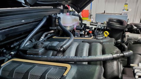 J&L 2021-2025 Jeep Wrangler 392 Oil Separator 3.0 Passenger Side - Black Anodized thumbnail 1