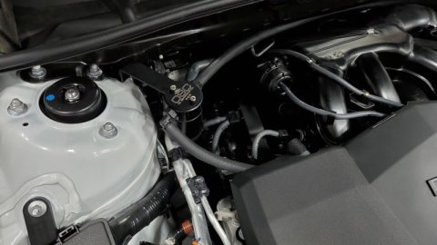 J&L 18-24 Toyota Camry 3.5L V6 Oil Separator 3.0 Passenger Side - Black Anodized thumbnail 2