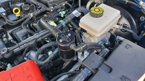 J&L 21-21.5 Ford Bronco 2.3L Ecoboost Passenger Side 3.0 Oil Separator - Black Anodized thumbnail 2