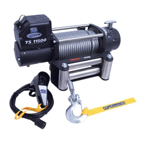 Superwinch 11500 LBS 12V DC 3/8in x 84ft Steel Rope Tiger Shark 11500 Winch thumbnail 1