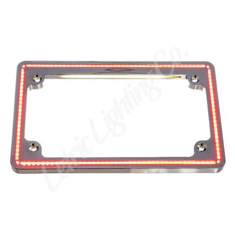 Letric Lighting 10-13 HD Road Glide/ Street Glide Perfect Plate Light License Plate Frame Chrome thumbnail 1