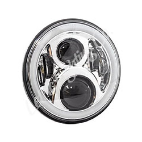 Letric Lighting 7in LED Chrome Full-Halo Indian thumbnail 1