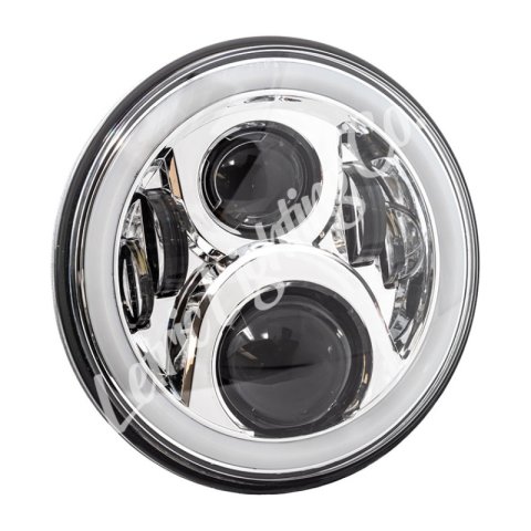 Letric Lighting 7in LED Chrome Full-Halo Indian thumbnail 2