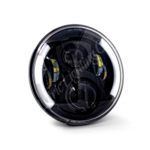 Letric Lighting 7in Integrated W/Switchbacks Turn Signal Black thumbnail 1