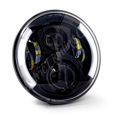 Letric Lighting 7in Integrated W/Switchbacks Turn Signal Black thumbnail 2