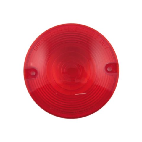 Letric Lighting Red Flat Lens Style Turn Signal Lenses 3In thumbnail 1