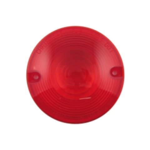 Letric Lighting Red Flat Lens Style Turn Signal Lenses 3In thumbnail 2