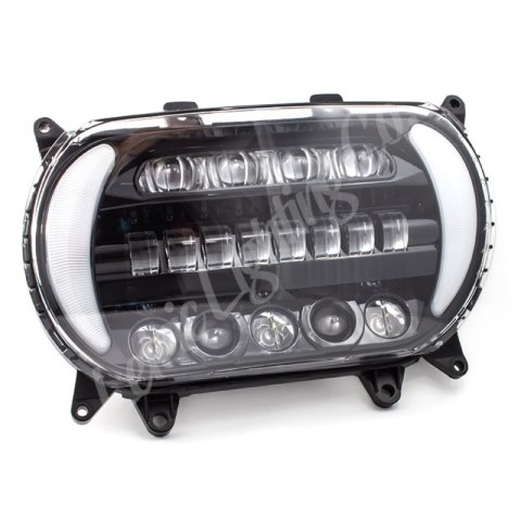 Letric Lighting 2015+ Early Road Glide LED Black/Chrome Headlight with Turn Signals thumbnail 2