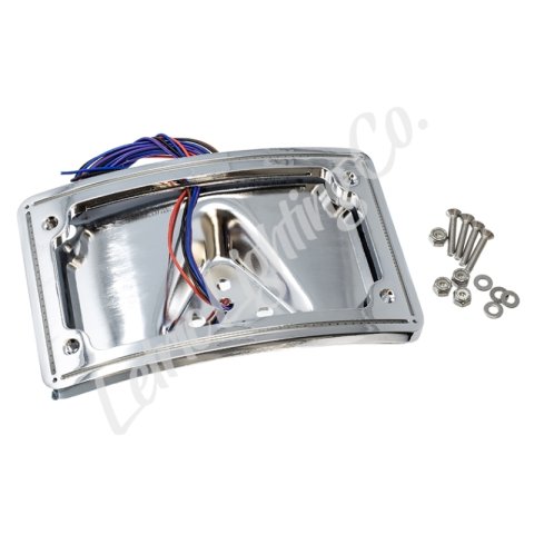 Letric Lighting 04-13 Sportster Perfect Plate Light Chrome Curved License Plate Frame thumbnail 1