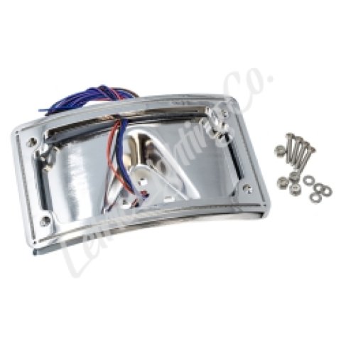 Letric Lighting 04-13 Sportster Perfect Plate Light Chrome Curved License Plate Frame thumbnail 2