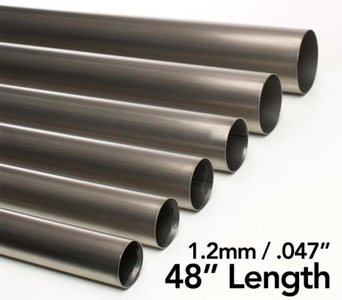 Ticon Industries 1.25in Diameter x 48in Length 1.2mm/.047in Wall Thickness Titanium Tube thumbnail 1