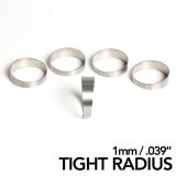 Ticon Industries 1.5in 45 Degree 2.55in CLR Tight Radius 1mm Wall Titanium Pie Cuts - 5pk thumbnail 1