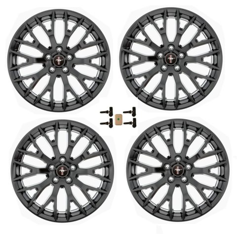 Ford Racing 15-16 Mustang GT 19X9 and 19X9.5 Wheel Set with TPMS Kit - Matte Black thumbnail 2