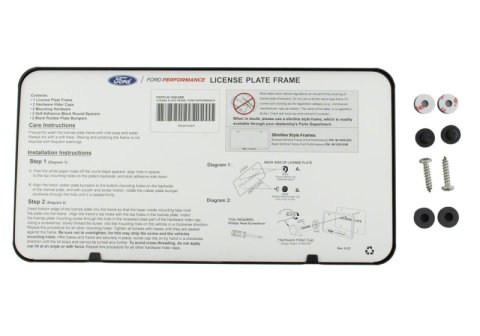 Ford Racing Ford Performance Slim License Plate Frame - Black Stainless Steel thumbnail 5