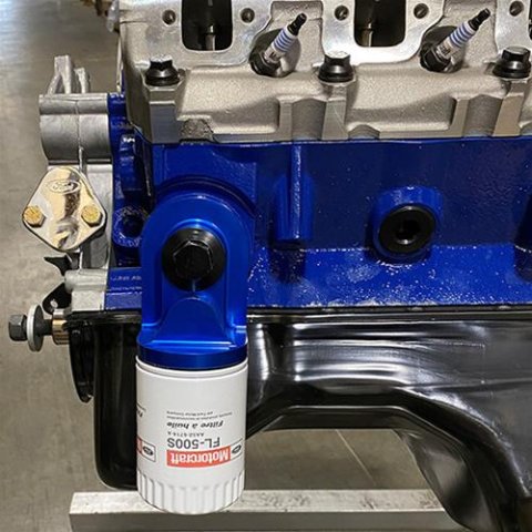 Ford Racing Push Rod V8 90 Degree Billet Oil Filter Adapter thumbnail 2