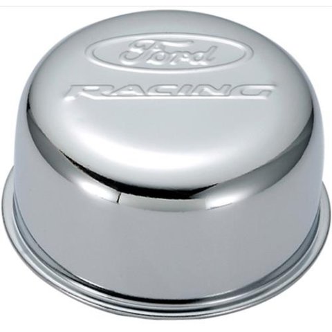 Ford Racing Chrome Breather Cap w/ Ford Racing Logo - Twist Type thumbnail 1