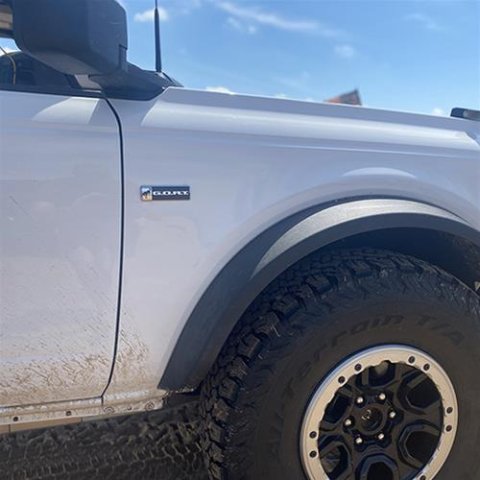 Ford Racing Bronco/Bronco Sport G.O.A.T. Badge - Black/Chrome thumbnail 1
