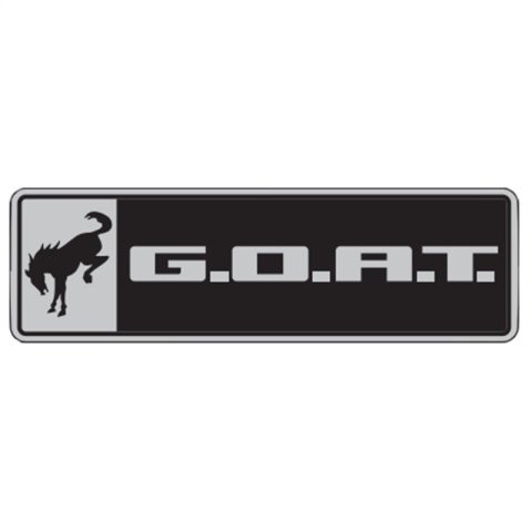 Ford Racing Bronco/Bronco Sport G.O.A.T. Badge - Black/Chrome thumbnail 2