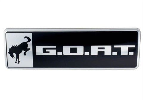 Ford Racing Bronco/Bronco Sport G.O.A.T. Badge - Black/Chrome thumbnail 4