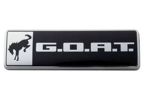 Ford Racing Bronco/Bronco Sport G.O.A.T. Badge - Black/Chrome thumbnail 5