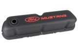Ford Mustang Logo Black Crinkle Valve Cover thumbnail 3