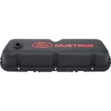 Ford Mustang Logo Black Crinkle Valve Cover thumbnail 5