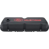 Ford Mustang Logo Black Crinkle Valve Cover thumbnail 6