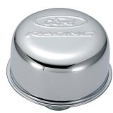 Ford Racing Logo Push-In Type Air Breather Cap - Chrome thumbnail 1