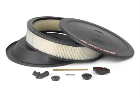 Ford Racing Air Cleaner Kit - Black Crinkle Finish w/ Red Emblem thumbnail 5
