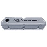 Ford Racing Logo Stamped Steel Valve Covers - Chrome thumbnail 3