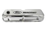 Ford Racing Logo Stamped Steel Valve Covers - Chrome thumbnail 7