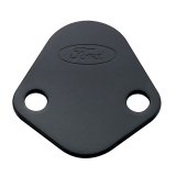 Ford Racing Fuel Pump Block Off Plate - Black Crinkle Finish w/ Ford Oval thumbnail 2