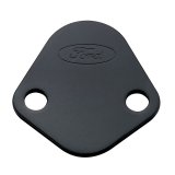 Ford Racing Fuel Pump Block Off Plate - Black Crinkle Finish w/ Ford Oval thumbnail 3