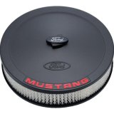 Ford Racing Air Cleaner Kit - Black Crinkle Finish w/ Red Mustang Emblem thumbnail 1