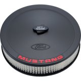 Ford Racing Air Cleaner Kit - Black Crinkle Finish w/ Red Mustang Emblem thumbnail 2