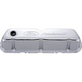 Ford Racing Embosses Logo Stamped Steel Valve Cover Chrome thumbnail 1