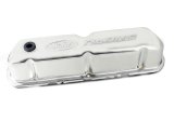 Ford Racing Embosses Logo Stamped Steel Valve Cover Chrome thumbnail 6