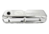 Ford Racing Embosses Logo Stamped Steel Valve Cover Chrome thumbnail 7