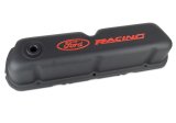 Ford Racing Logo Stamped Steel Black Satin Valve Covers Black Crinkle thumbnail 2