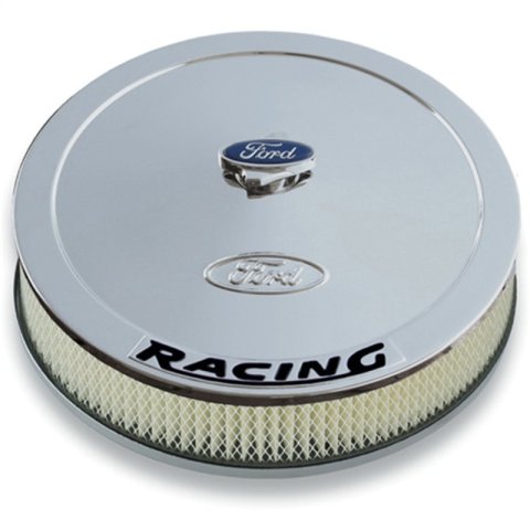 Ford Racing Air Cleaner Kit - Chrome w/ Black Emblem thumbnail 2