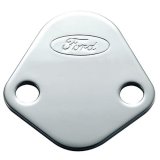 Ford Racing Ford Logo Fuel Pump Blockoff Plate - Chrome thumbnail 1