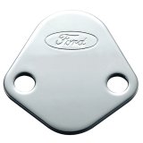 Ford Racing Ford Logo Fuel Pump Blockoff Plate - Chrome thumbnail 2