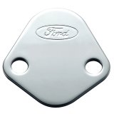 Ford Racing Ford Logo Fuel Pump Blockoff Plate - Chrome thumbnail 3